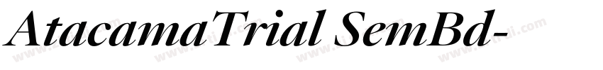 AtacamaTrial SemBd字体转换
